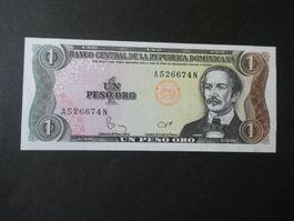 Dominicana, 1 Peso Oro    ungefaltet