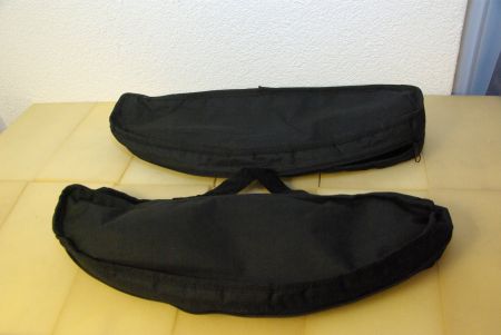 2x halbrunde Tragetasche, schwarz