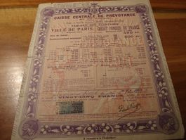 Alte Bankaktie Frankreich, 1922, Caisse de Prevoyance