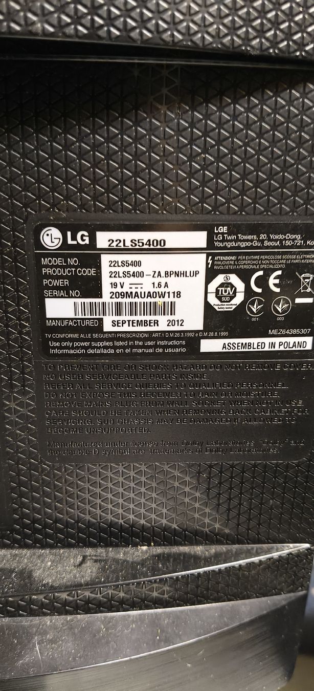 LG Televisori: TV LG 22LS5400 - 22" Full Hd – Usato da Baar venduto da pip_5ktt 2
