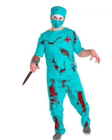 Herrenkostüm Zombie Doktor Grösse S