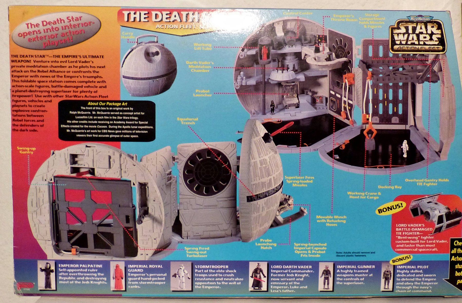 Star Wars Figuren: STAR WARS DEATH STAR ACTION FLEET SET MICRO MACHINES 1996 – Neu und originalverpackt aus Lugano von YouWantUS 5