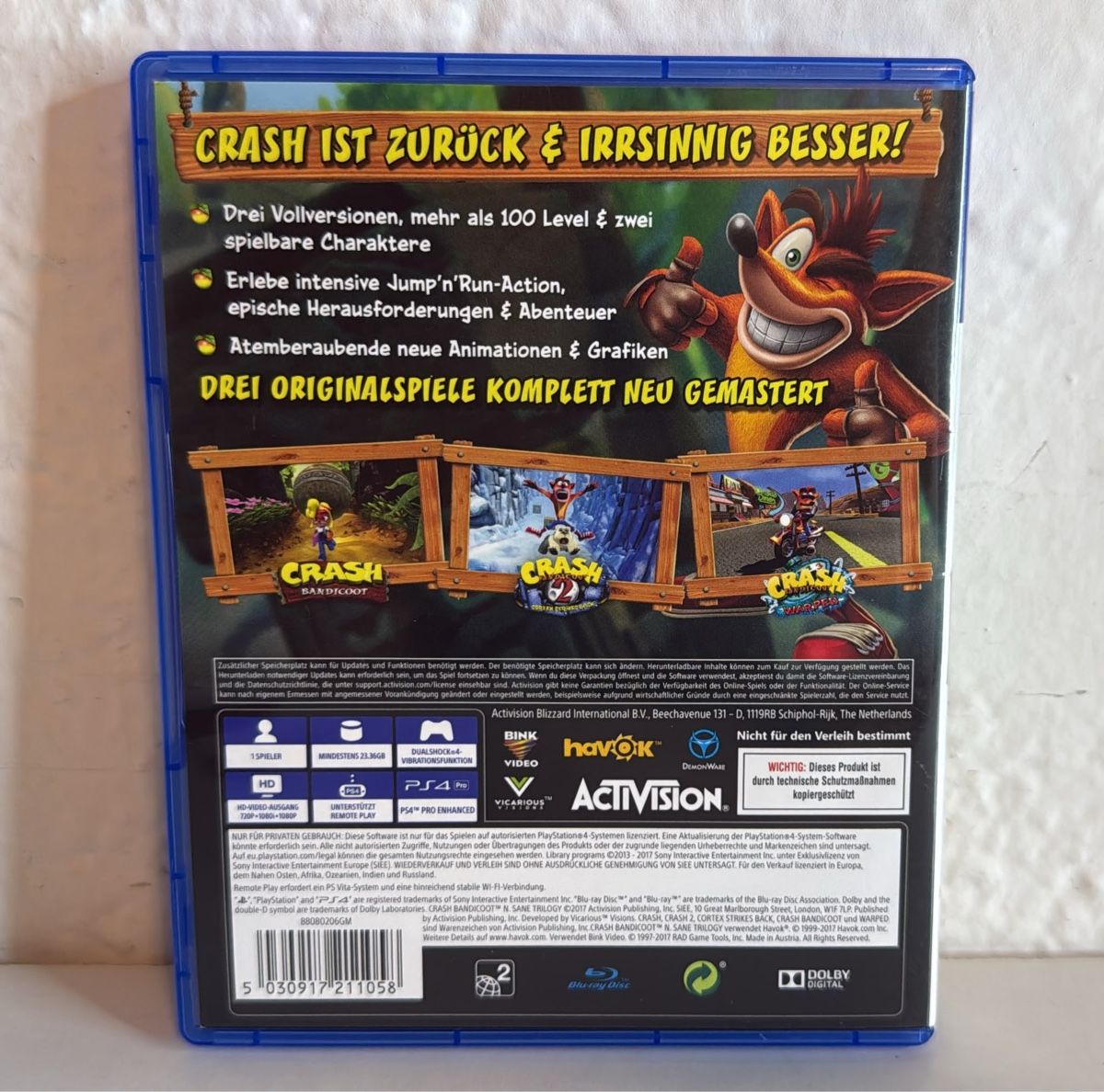 Sony Spiele: Crash Bandicoot N. Sane Trilogy PS4/PS5 Game – Gebraucht aus Ehrendingen von bubulence 1