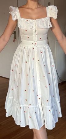 Tolles Baumwolle Kleid XS mit 🍓