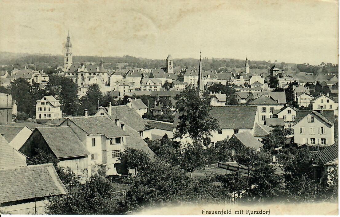 Cartoline postali: Frauenfeld mit Kurzdorf  1908 – Usato da Hochdorf venduto da Ziegel-16