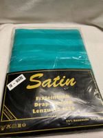 Satin Fixleintuch 180/200cm Saphir-Grün Gestreift