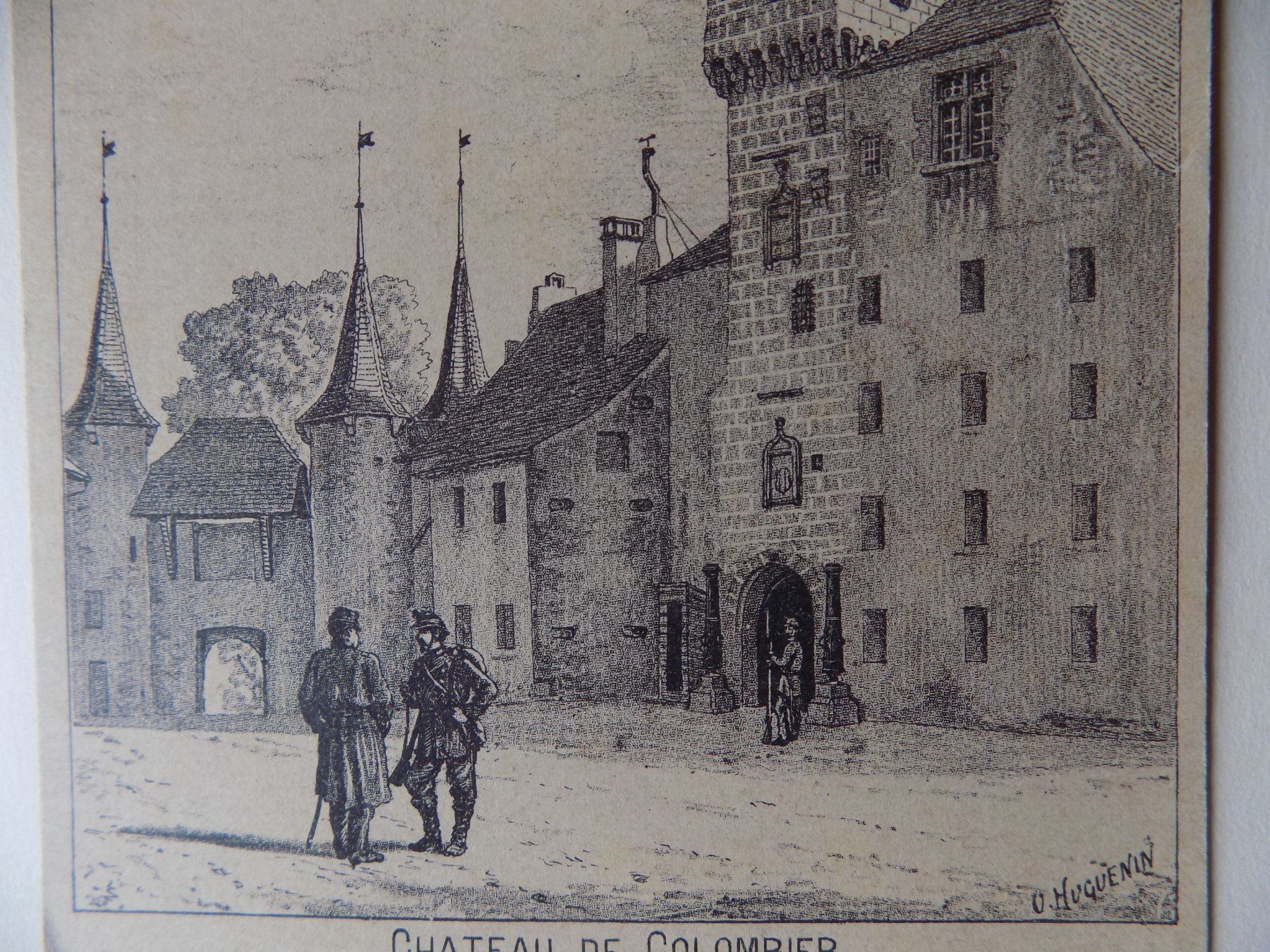 Stiche: Chateau de Colombier Xylographie – Gebraucht aus Risch von Antikfee 3