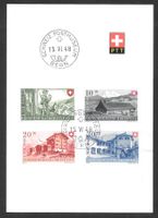 PTT Bögli Pro Patria Serie 1948; B38 - B41 ET Bern 15.6.1948