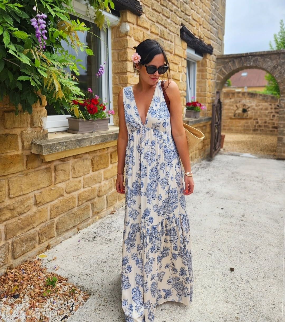 H&M Kleider: Maxikleid H&M Blumenmuster Blau Weiss Grösse S – Neu und originalverpackt aus Aesch ZH von _tigerlily_ 2