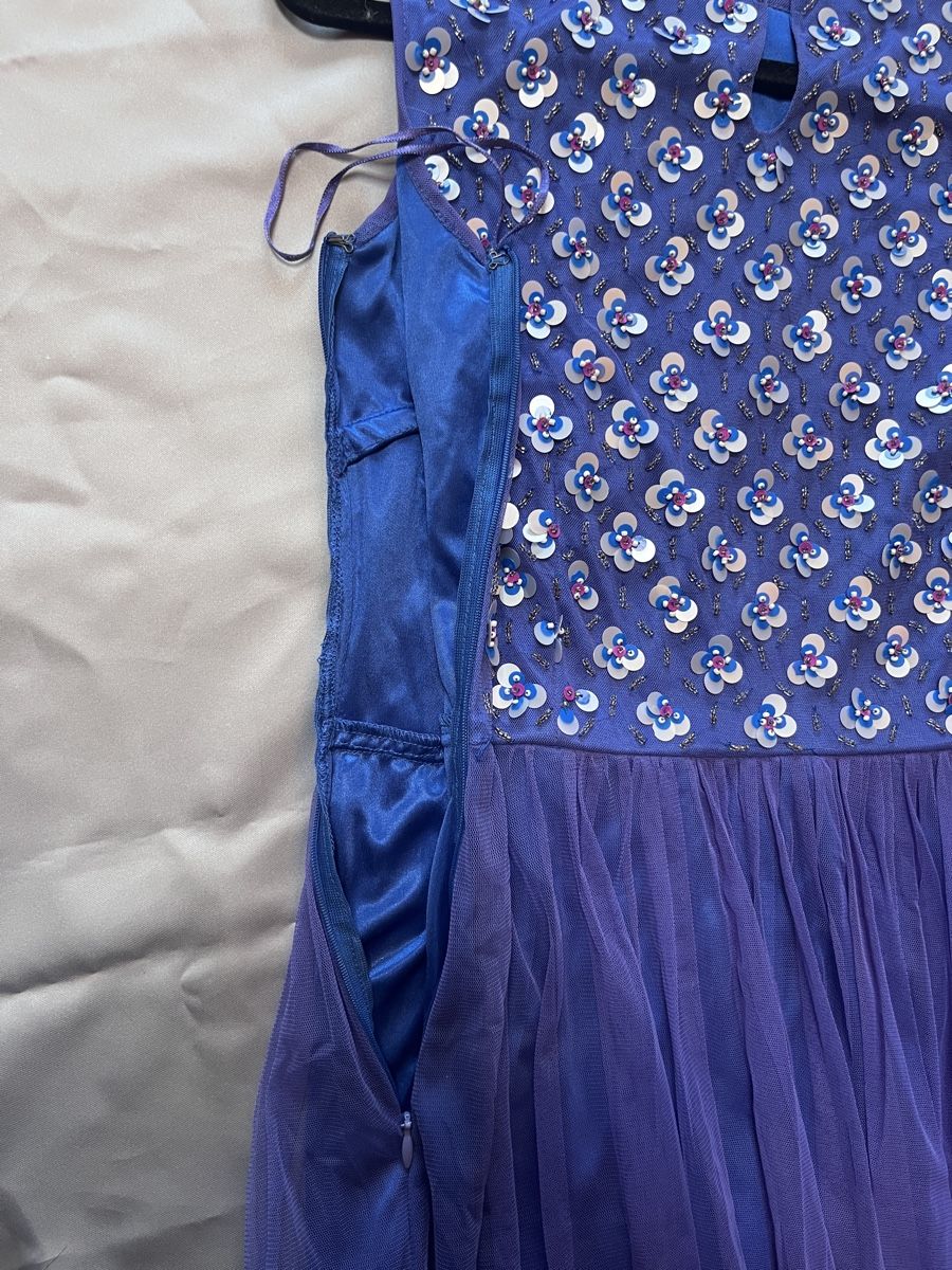 Vestiti: Wunderschönes, langes, blaues Abendkleid mit Pailletten – Nuovo (secondo la descrizione) da Winterthur venduto da serc.e 6