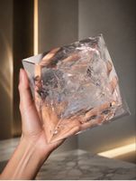 Lemurian Bergkristall-Pyramide XL mit Regenbogen ✨ 14.2 x 1