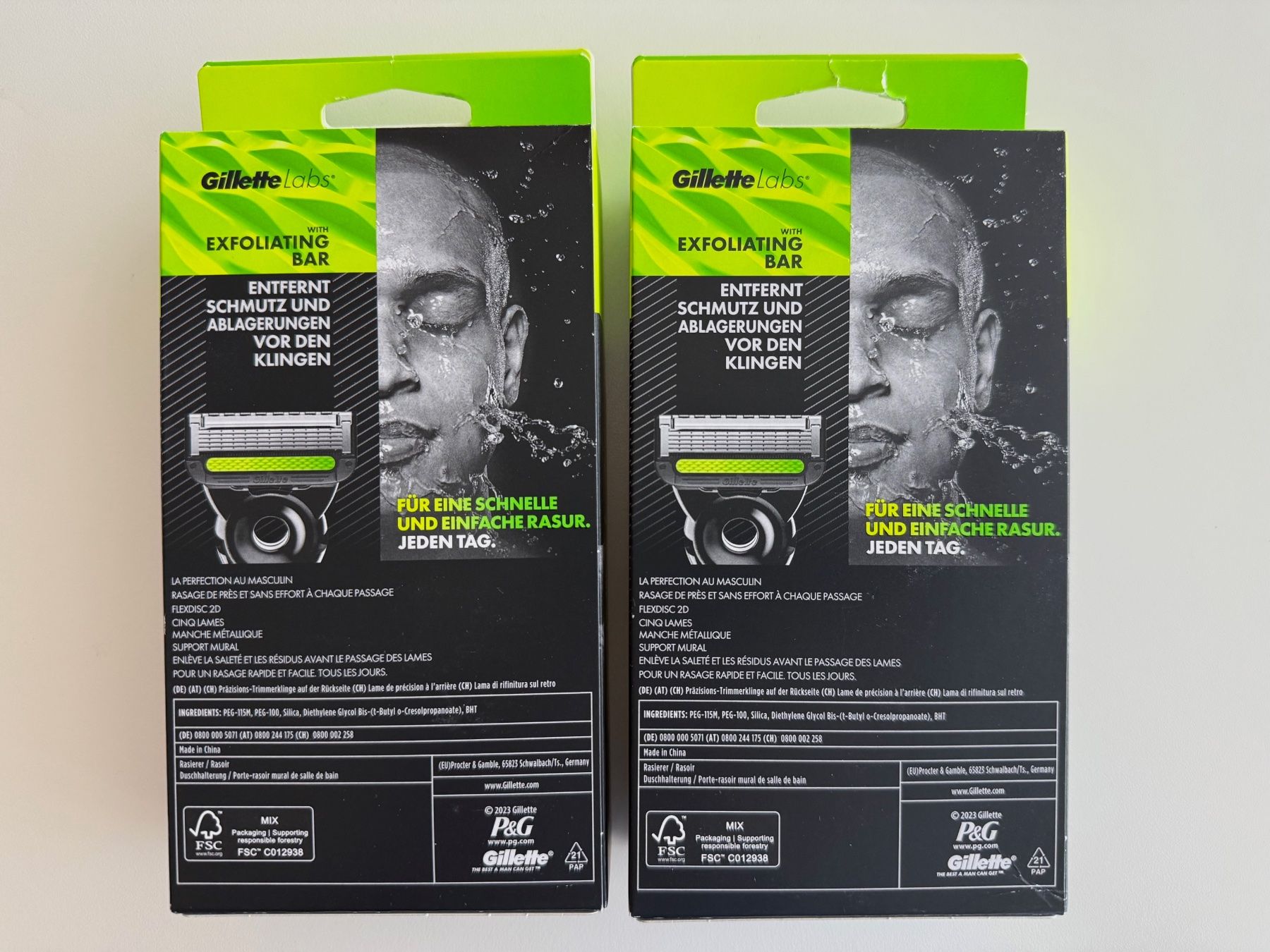 Gillette Rasoi & Lamette da barba: Gillette Labs, 4 pcs – Nuovo e nell'imballaggio originale da St-Gingolph venduto da GoldenKeys 1