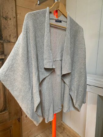Grizas Open Longer Back Natural Linen Cardigan