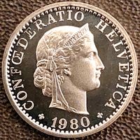 20 Rappen 1980 stgl. / aus Münzsatz