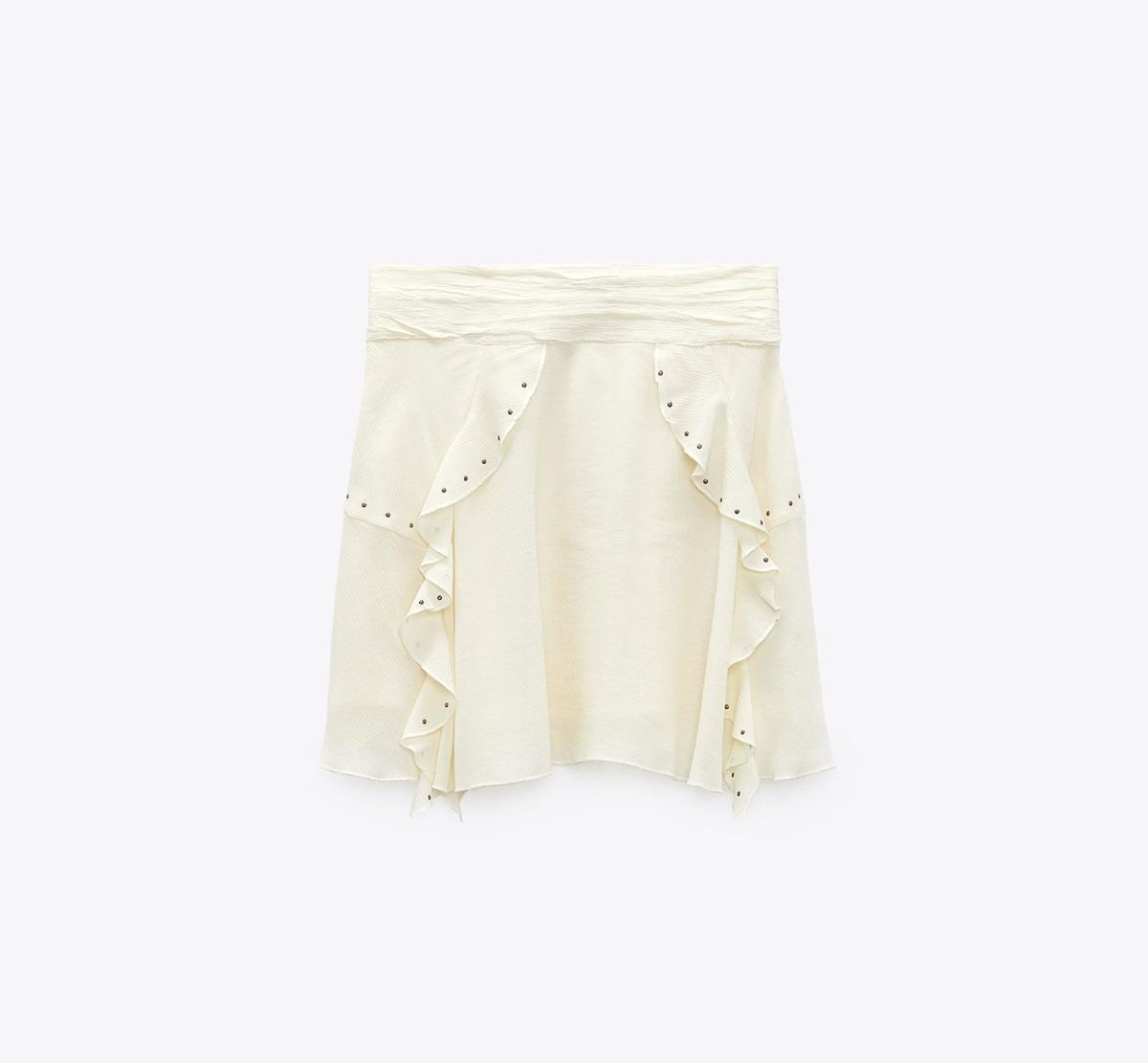 Zara Gonne: Zara White Ruffles Skirt – Nuovo e nell'imballaggio originale da Basel venduto da 1moonstar