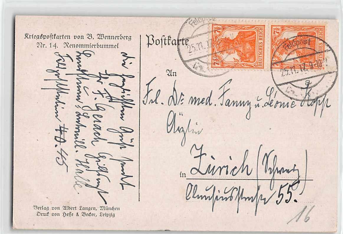 Cartes postales: uralte Propaganda-Karte "ab an die FRONT"  1917 – D'occasion à Winterthur par SchatzchischtliWinti 1