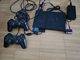 Sony PlayStation 2 Slim – Komplettset (2 Controller)