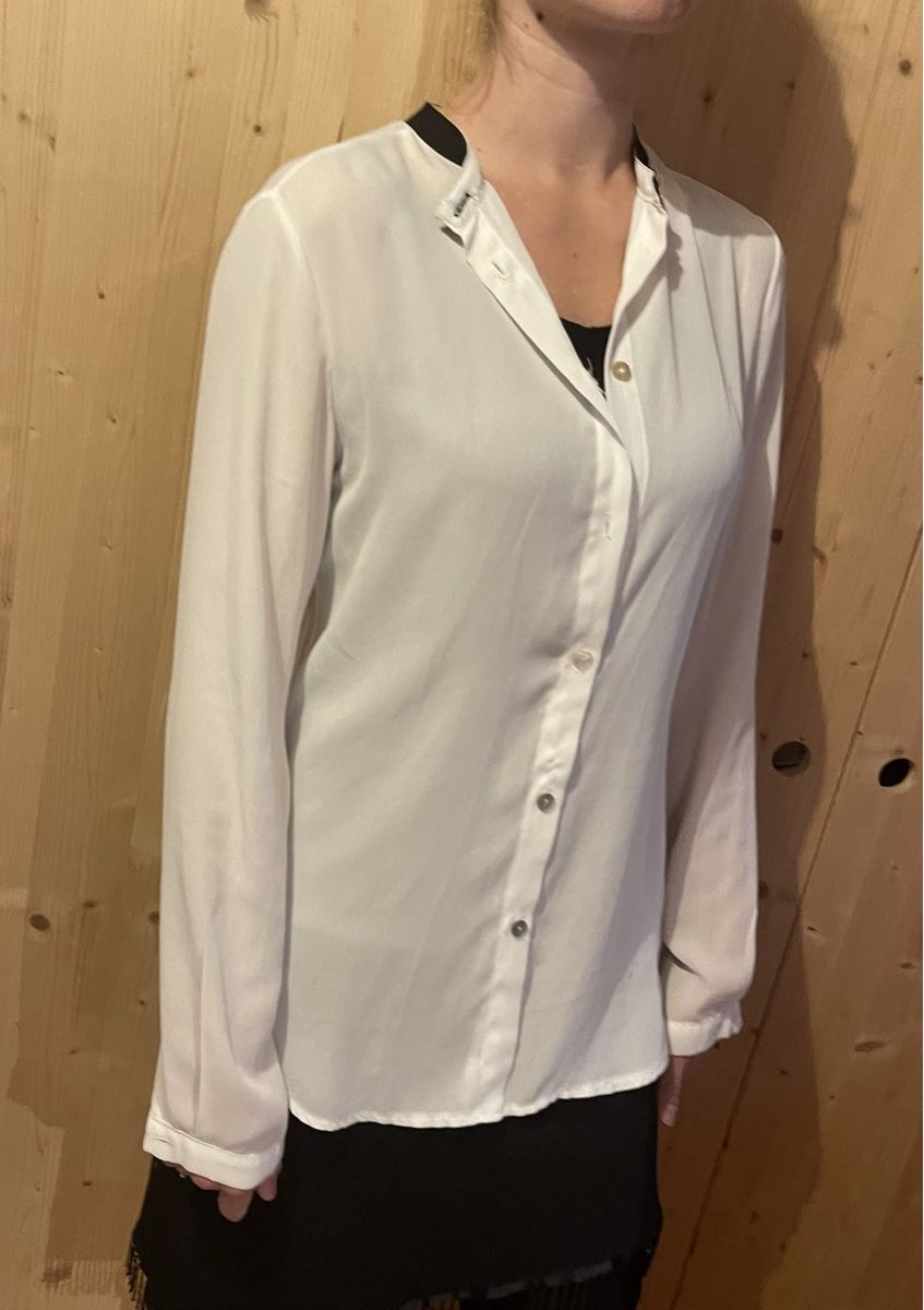 Blusen: Camicia lunga bianca Dixie con fiocco, taglia 38/42 – Neu (gemäss Beschreibung) aus Gordevio von LanaZimm 1