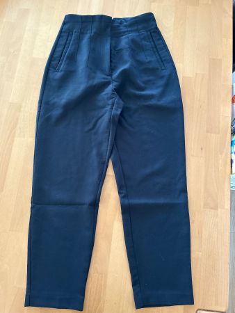 Zara Stoffhose, Schwarz, High Waist, Grösse S - Top Zustand