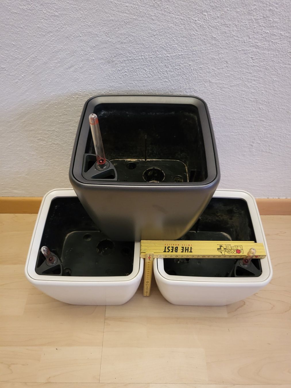 Lechuza Pots de fleurs: Lechuza Bewässerungssystem 3 Stk. weiss + anthrazit – D'occasion à Pfäffikon ZH par telve 1