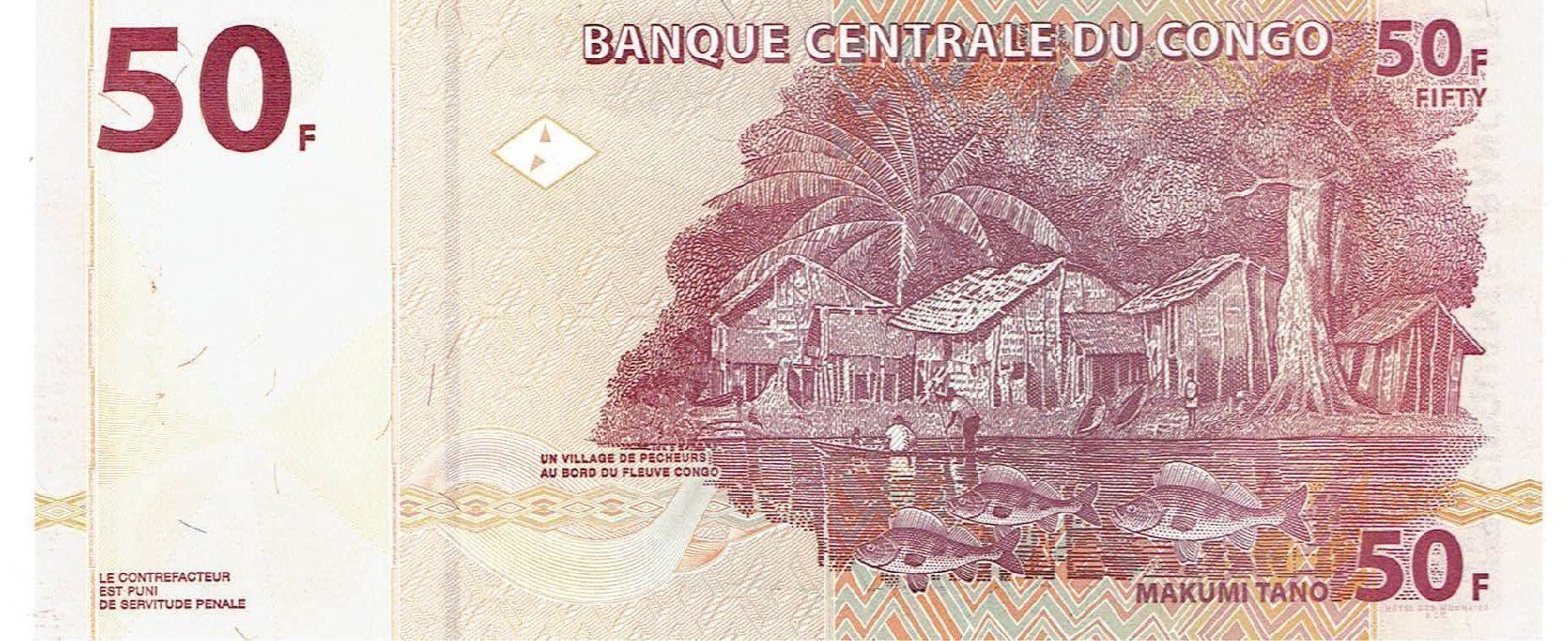 Banconote: Kongo 50 Francs 2013  P-97 UNZ – Nuovo (secondo la descrizione) da Steffisburg venduto da ber_8htf 1