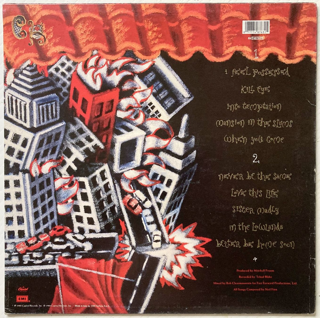 Vinyles: CROWDED HOUSE - TEMPLE OF LOW MEN – D'occasion à Bottens par hotter-than-hell 1