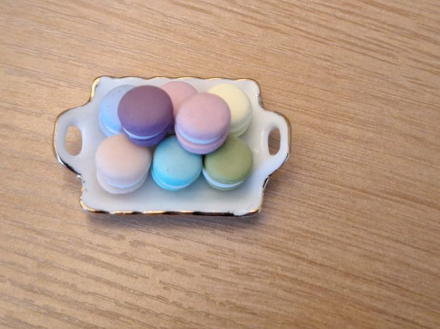 Case e mobili per bambole: Handmade Macarons Teller – Nuovo (secondo la descrizione) da Zürich venduto da HandmadeTinyFood 3