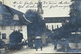 Alte AK von Grosswangen belebt 1902. gelaufen.