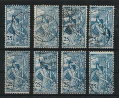 Gutes Lot 79 B, UPU 1900 25.Rp blau , gestempelt