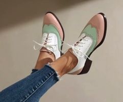 MUST HAVE - edle Oxford Styl Damenschuhe, Gr. 40