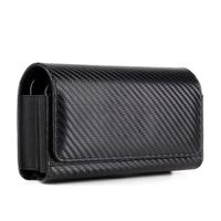 17.2x9.5x4cm Dual Leder Tasche mit Gürtelclip im Carbon Look