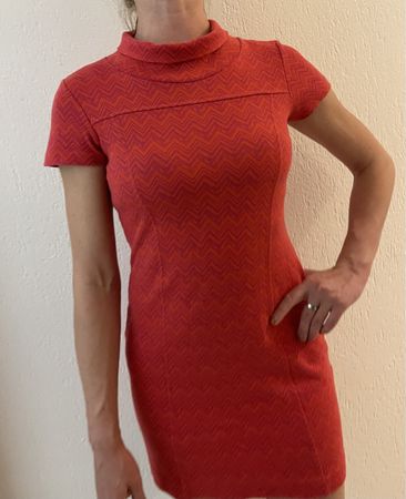 Chic abito dolcevita a maglia-stile Missoni-tg S/M-glamour