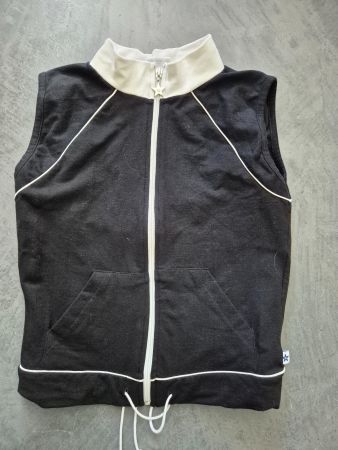 Gilet/Jacke ohne Ärmel mit Drachen-Motiv, schwarz Gr. S