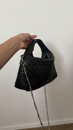 Handtasche Núnoo Dandy Braided Leder schwarz neu