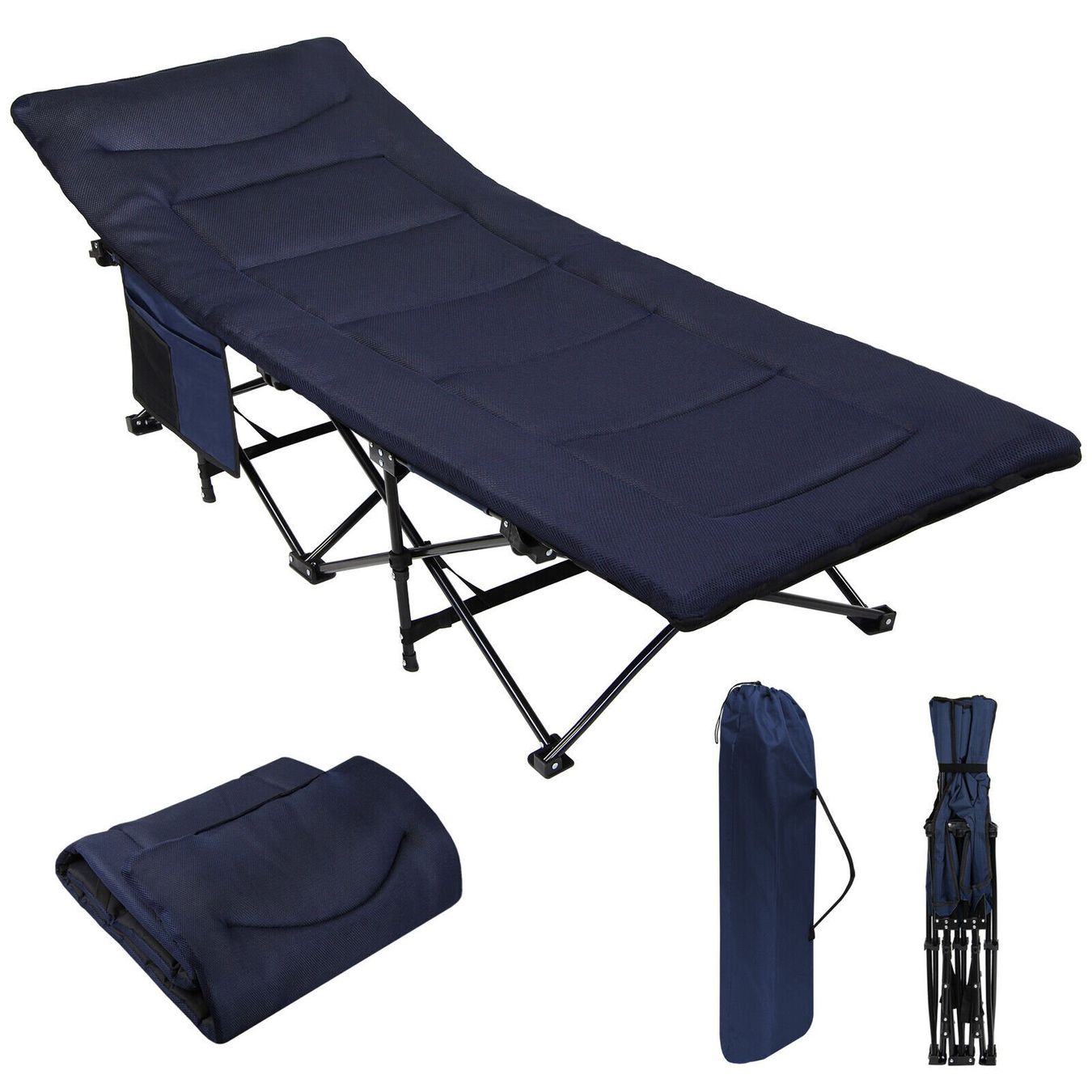 Sedie a sdraio: Feldbett Campingbett mit Matraze - klappbar - Blau – Nuovo e nell'imballaggio originale da Wallenwil venduto da toesstal-vertrieb