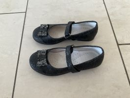 Mädchen Ballerinas schwarz Glitzer Grösse 29 guter Zustand