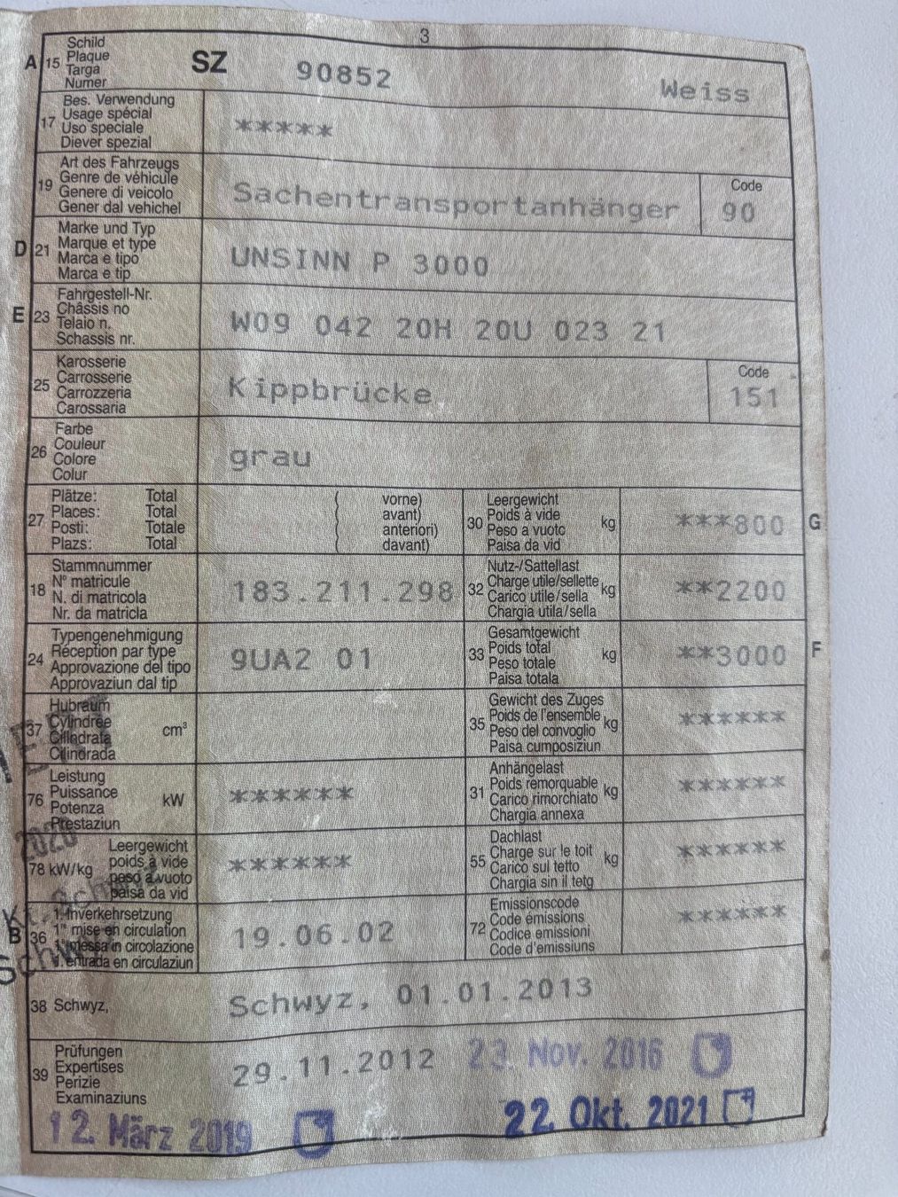 Unsinn Remorques: Sachtransportanhänger – D'occasion à Rothenthurm par schwinger21 7
