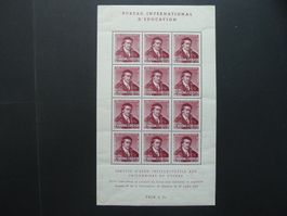 1940 BIÈ Pestalozzi Nr. I im Bogen