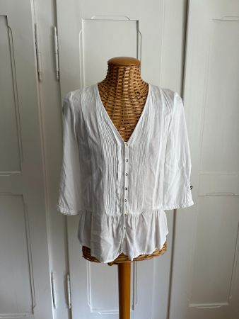 Bluse weiss fliessend S