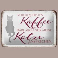 🔥 KAFFEE & KATZEN Blechschild 🎀 12x18cm OVP 🔥