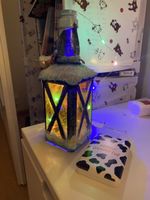 Winterliche Handgefertigte Flaschenlampe