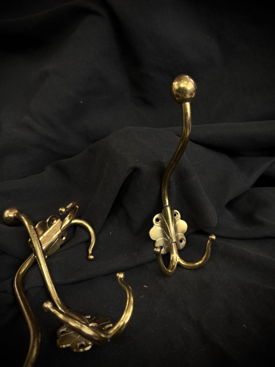 Eisenwaren: Vintage Brass Triple Hook Set – Gebraucht aus Bern von nkink 1