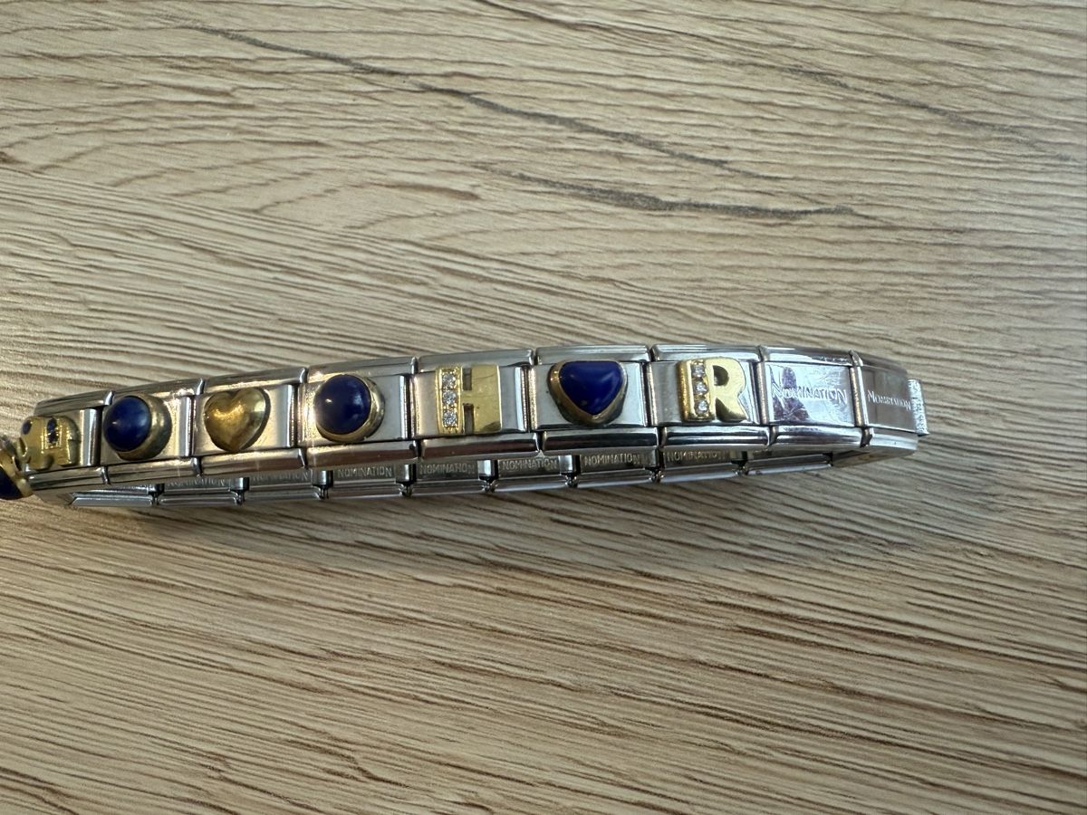 Bracciali & Braccialetti: Nomination Charm Armband mit Buchstaben & blauen Steinen – Usato da Wettingen venduto da Ni_la_lo 2