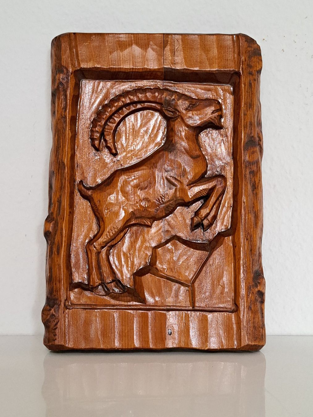 Skulpturen & Statuen: Steinbock Alte Holzschnitzerei 3D Wandbild – Gebraucht aus Birsfelden von oleros 7
