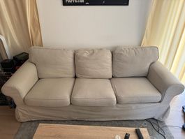 Gemütliches IKEA Ektorp 3er Sofa, Beige, Top Zustand