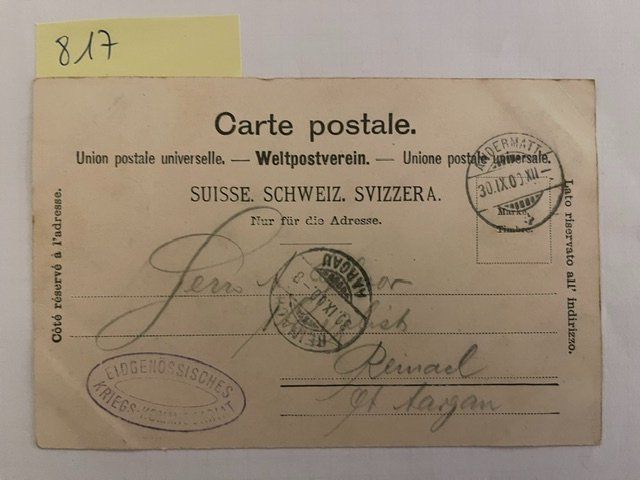 Cartoline postali: Ansichtskarte Andermatt Oberalpstrasse, 1909 mit Stempel – Usato da Niederwil AG venduto da dahu75 1