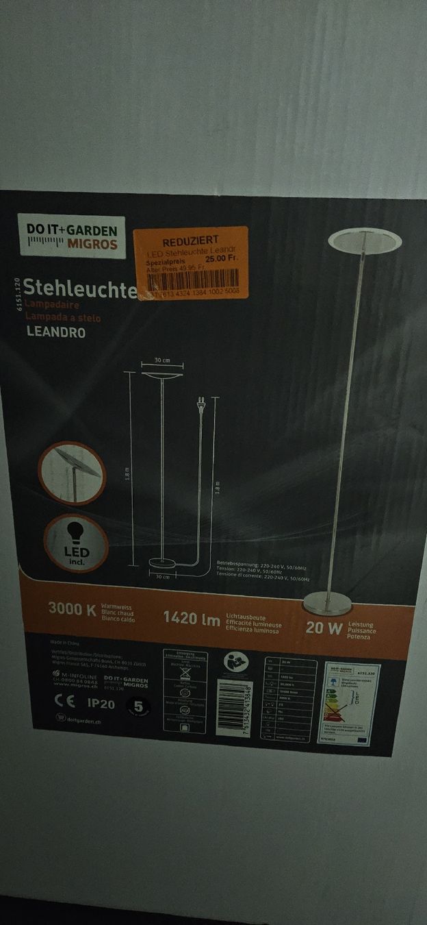 Micasa Lampade: Stehlampe Leandro neu, NP 50.- – Nuovo (secondo la descrizione) da Baden venduto da Boomer76 3