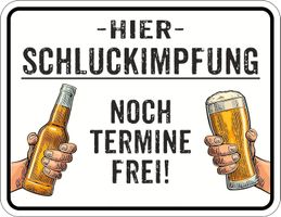 🍺😄 Vintage Metallschild „Schluckimpfung“ 😄🍺