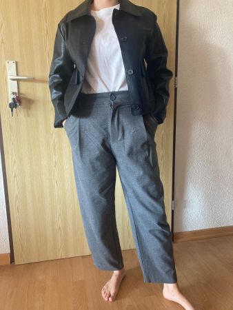 2 Businesshosen / Chinos grau, XS Zara