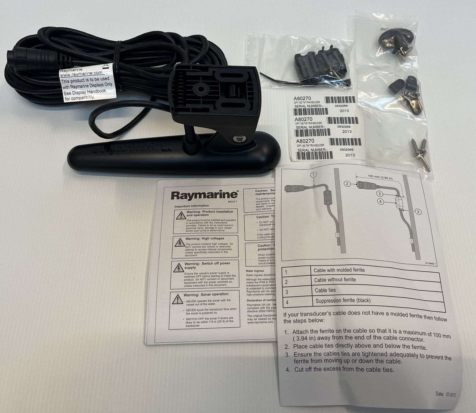 Accessori: Raymarine CPT-100DVS Spiegelheckgeber A80270 – Nuovo (secondo la descrizione) da Romanshorn venduto da proNautik